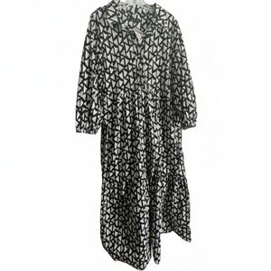 Rachel Zoe Black and White Patterned Dress